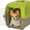 MidWest Homes for Pets Spree Travel Carrier – Hard-Sided Dog & Cat Carrier, Small Pet Travel Crate with Handle, Ventilated Design, Easy Assembly, 24-Inch, Green - 1