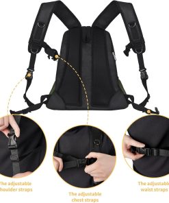 WOYYHO Pet Dog Carrier Backpack Small Dog Front Backpack Ventilated Mesh Dog Travel Back Pack with Safety Belt for Travel Hiking Cycling Outdoor Adventures - 6