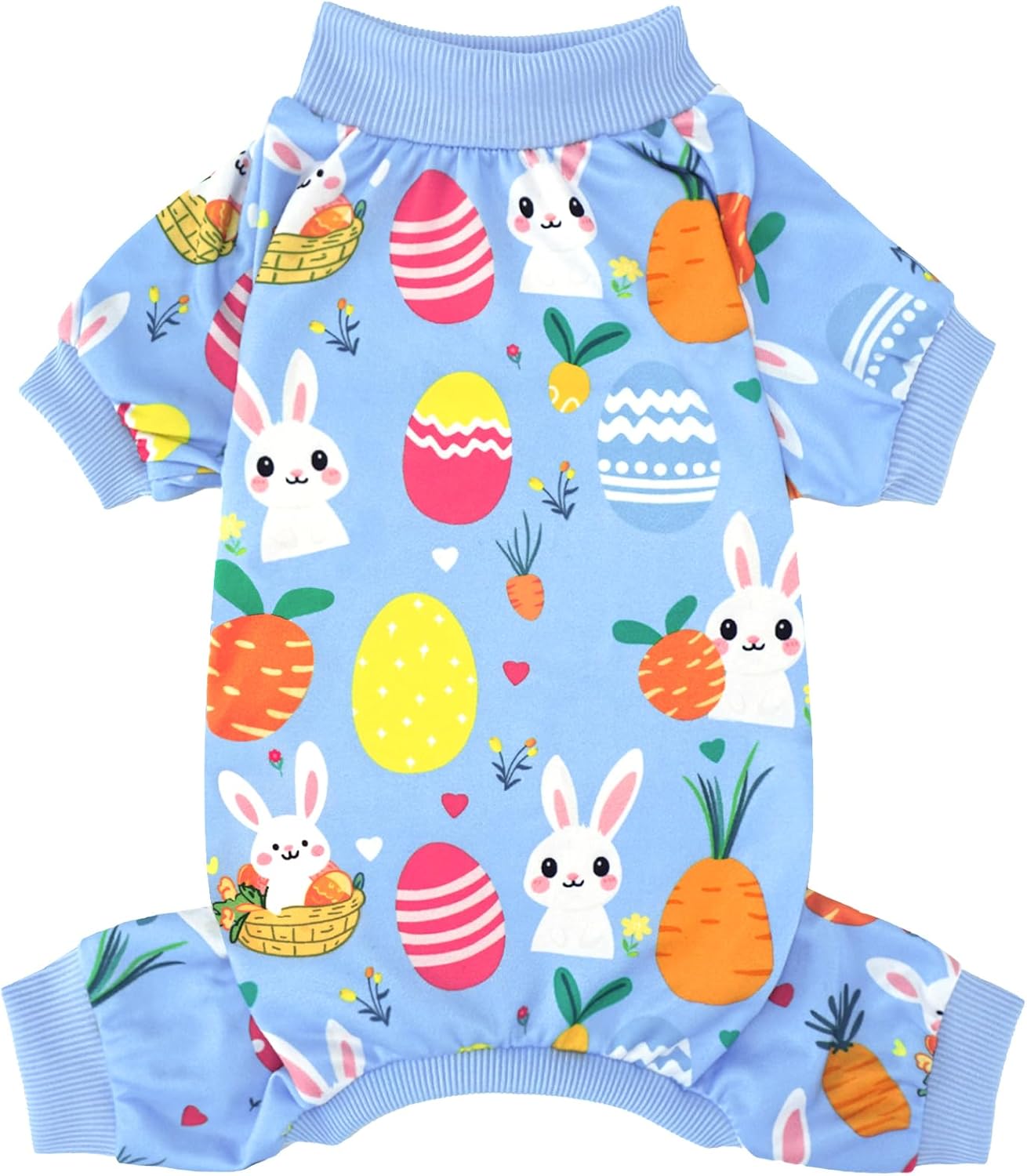 XPUDAC Easter Eggs Dog Pajamas Soft Lightweight Bunny Dog Clothes for Small Medium Dogs Pet Jumpsuit Outfit Cat Apparel-XS - 1 XPUDAC Easter Eggs Dog Pajamas Soft Lightweight Bunny Dog Clothes for Small Medium Dogs Pet Jumpsuit Outfit Cat Apparel-XS - 1