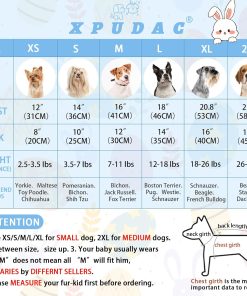 XPUDAC Easter Eggs Dog Pajamas Soft Lightweight Bunny Dog Clothes for Small Medium Dogs Pet Jumpsuit Outfit Cat Apparel-XS - 4