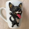 15 Oz Chihuahua Mug — 3D Chihuahua Puppy Sculpture Ceramic Coffee Mug, Funny Gift for Chi Mom Dad, Cute Chi Lover Coffee Cup, Birthday Christmas Gift for Dog Owners - 1