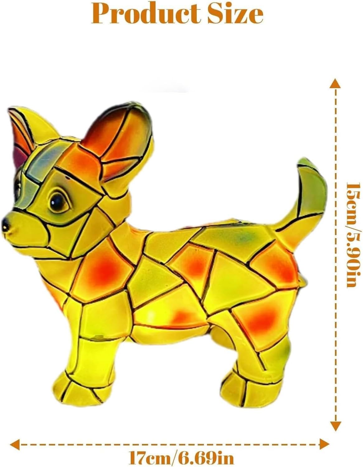 Chihuahua Lamps -Dogs Series Art Night Light, Retro Stained Resin Night Light, USB Cute Pet Dog LED Desk Lamp,Vintage Home Decor, Fun Gift for Dog Lover(Chihuahua) - Image 5