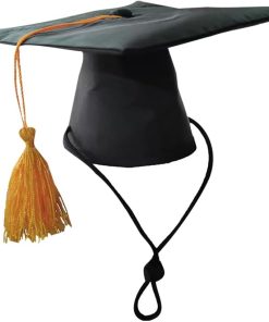 Pet Grad Hat Dog Graduation Caps Cat Bachelor Hat Pets Graduation Costume Hat Small Animal Caps with Yellow Tassel for Puppy Kitty - 1