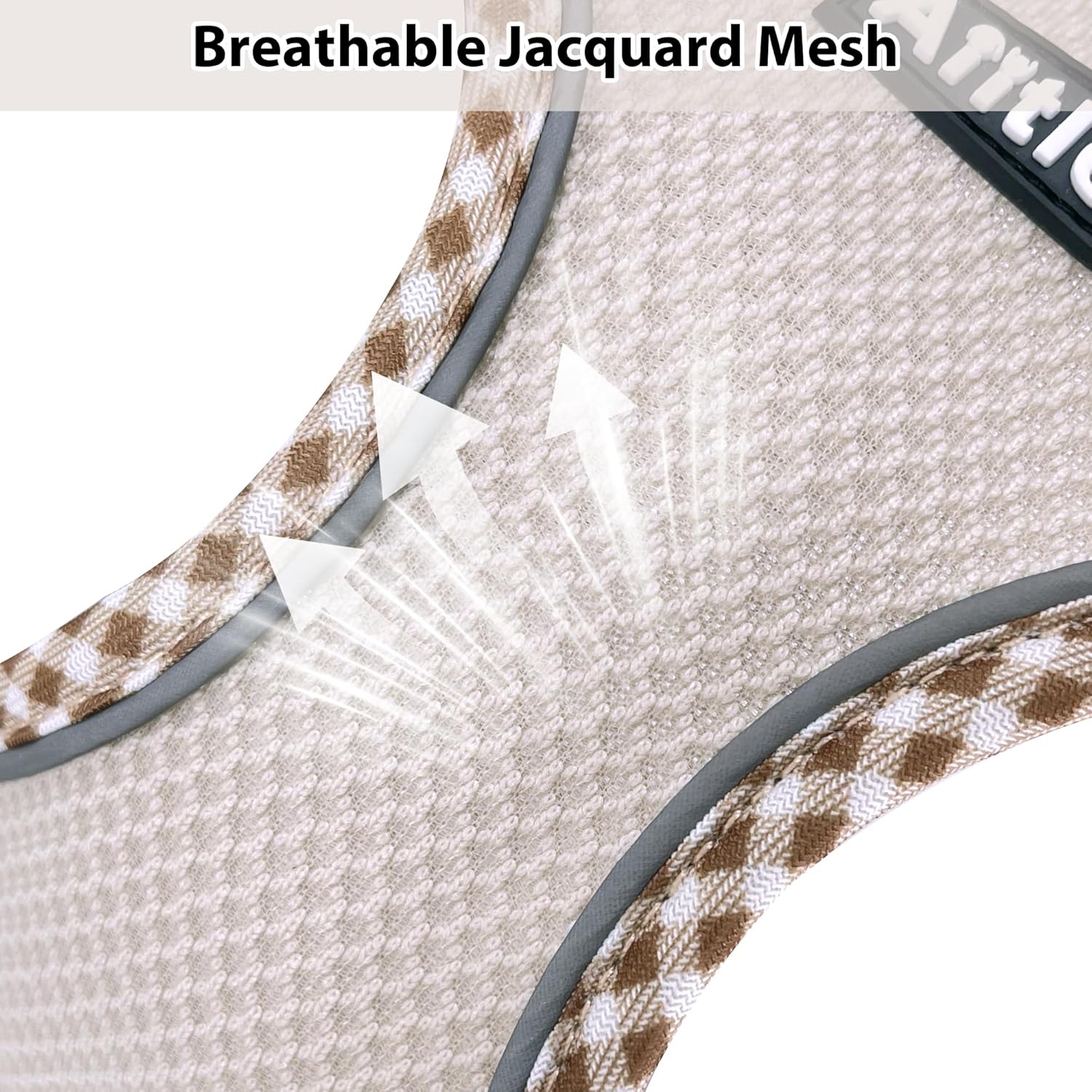 AIITLE Tiny Dog Harness - Lightweight Mesh Step-in Vest for Puppy, Reflective & Escape-Proof Design with High-Stick Magic Tape - Indoor/Outdoor Use for Chihuahua, Maltese, Shih Tzu(Brown-Beige, XXXS) - Image 7